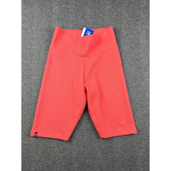 Adidas Women's Coral Ribbed Activewear Shorts Size Small - Picture 1 of 8